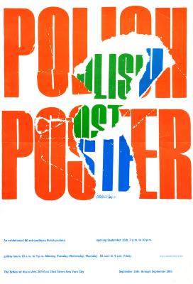 Posters depicts: The exhibition title in large red block letters, torn in the middle to reveal the title in slightly smaller blue letters, in turn torn to reveal title in slightly smaller green letters