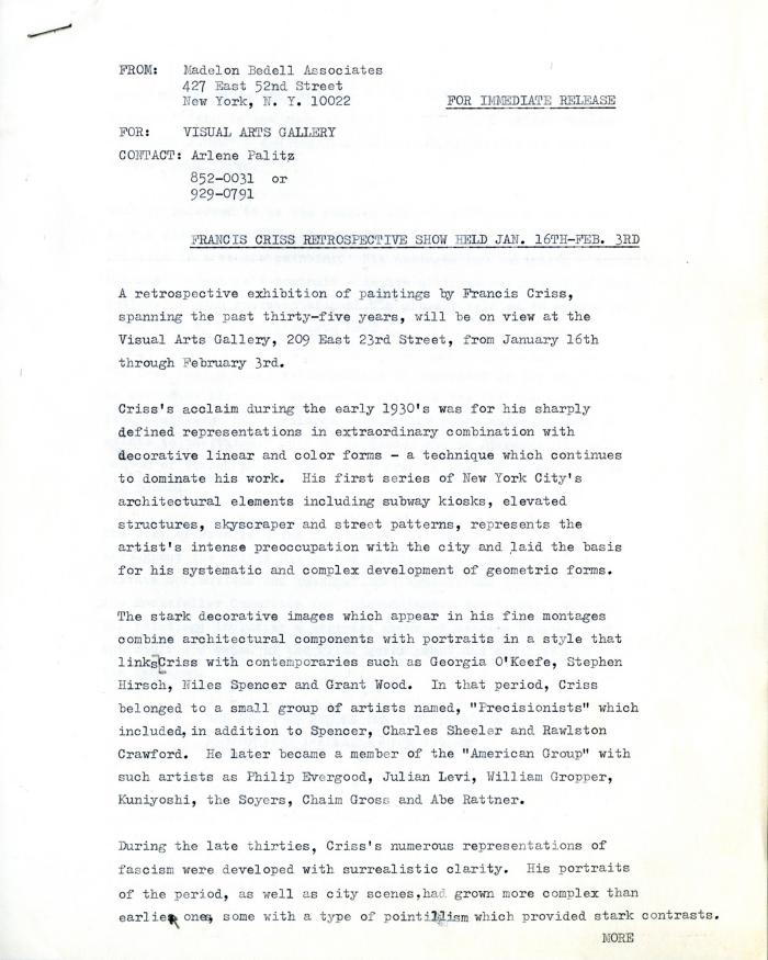 Press Releases depicts: typed press release