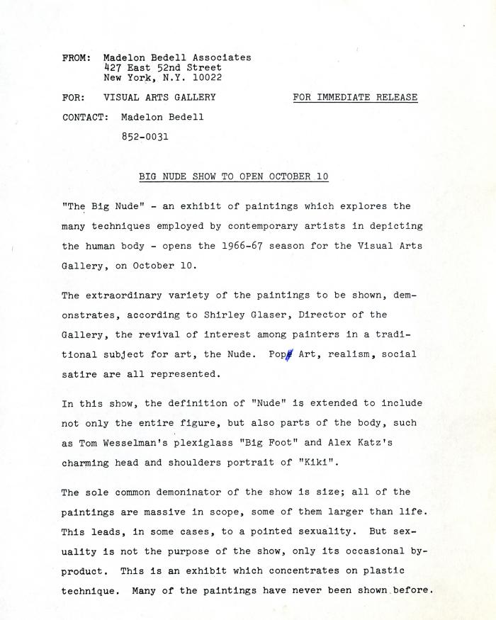 Press Releases depicts: typed press release