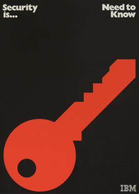 Posters depicts: A red key on a black background 
