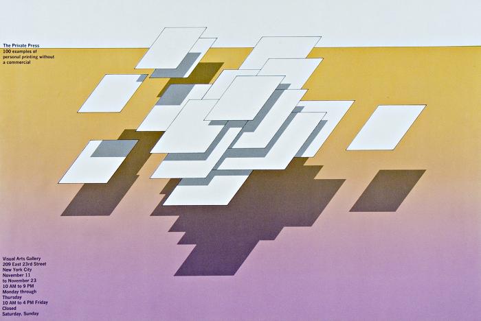 Posters depicts: Several overlapping white planes floating over a purple-orange gradation