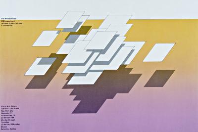 Posters depicts: Several overlapping white planes floating over a purple-orange gradation