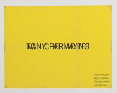 Course Announcements, Posters depicts: Ivan Chermayeff and Tony Palladino's names printed on top of each other