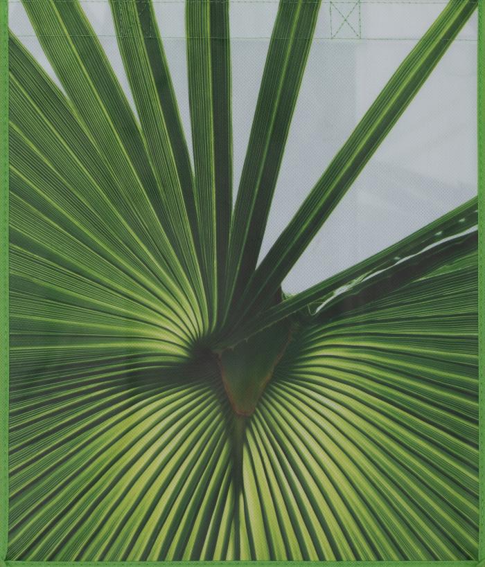 Three-Dimensional Objects depicts: Close up image of a green plant with lots of long leaves on a tote bag
