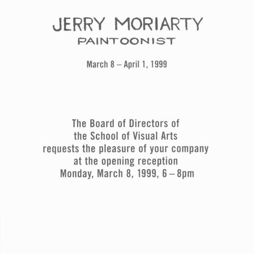 Announcements and invitations depicts: Interior of announcement with exhibition information