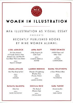Announcements and invitations depicts: Front of announcement with exhibition details