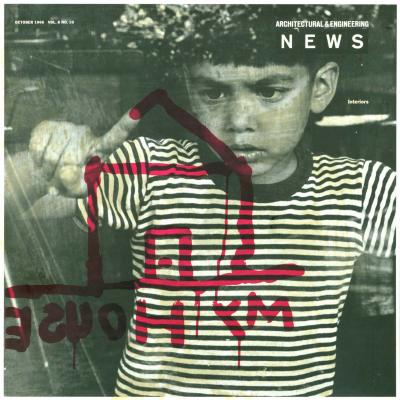 Serial Publications depicts: Boy finger painting a red house with the caption "my house" on a window 