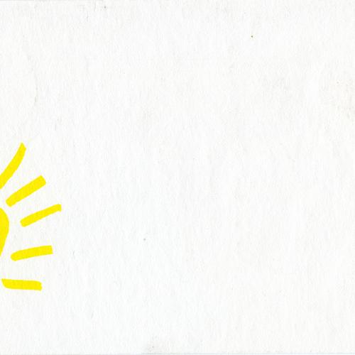 Letterheads/Stationery depicts: Child-like painting of a sun. 