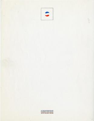 Letterheads/Stationery depicts: Pepsi logo inside a thin box outline. Address at the bottom upside down. 