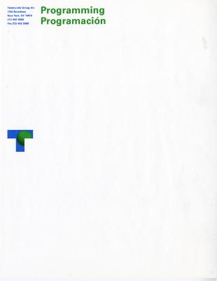 Letterheads/Stationery depicts: Bold blocky "T" revealing a blue sky background and a green sphere. 