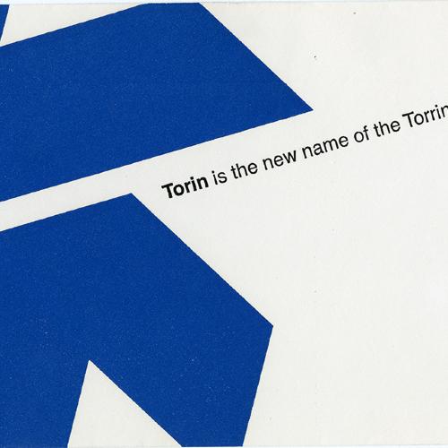 Letterheads/Stationery depicts: Shuriken-like shape separated into thirds and enlarged to cover half the page oriented to the left.