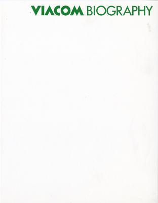 Letterheads/Stationery depicts: "VIACOM" in large green sharp bold font followed by "BIOGRAPHY" in thinner green font.