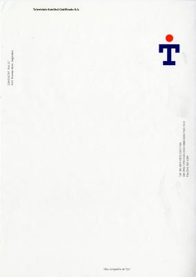 Letterheads/Stationery depicts: Serif bold "T" with a circle on top mimicking a person. 