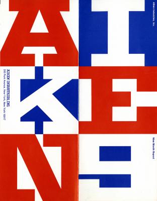 Annual Reports and Corporate Communications depicts: Grid of "AIKEN9" letters changing from red blue and white. 