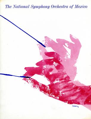 Programs depicts: Ink illustration of two pink hand conducting with a blue baton
