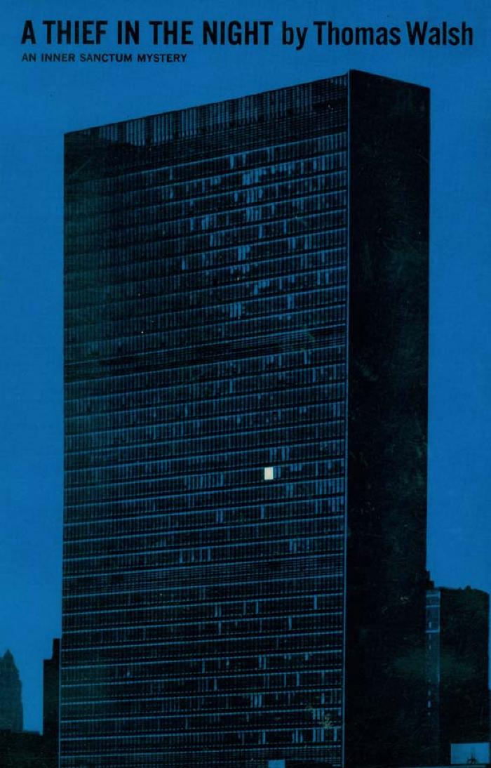 Book Covers depicts: Large skyscraper in the night, a single window has a light on
