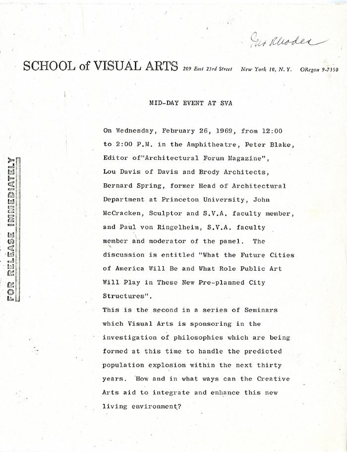 Press Releases depicts: typed description of event