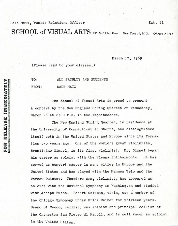 Press Releases depicts: typed description of event