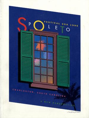 Booklet/Brochure depicts: Window showing fireworks going off outside.