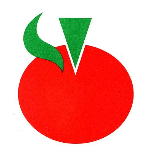 Bulletins and catalogs, Cards depicts: Cut out of a tomato with a large spike facing downward on top.