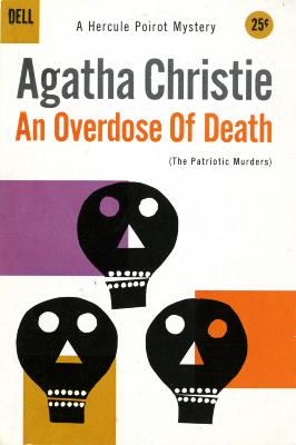 Book Covers depicts: three black cut paper skulls over rectangles in purple, orange and tan.