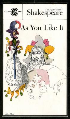 Book Covers depicts: Older man with a wavy beard and mustache in jester-like clothing holding up a wand with a jester's head.