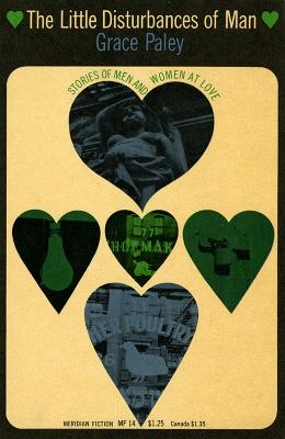 Book Covers depicts: Five blue and green hearts filled with photos of storefront signs