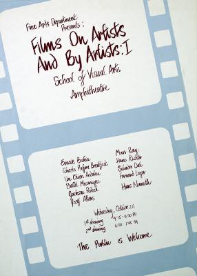 Announcements and invitations depicts: information about the event printed on what looks like a film cell