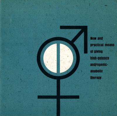 Booklet/Brochure depicts: Female and Male sex symbols combined with a half circle cut in half inside the symbol.