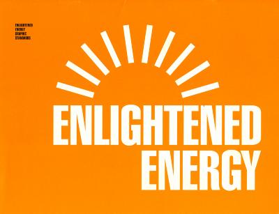 Graphic Standards Manuals, Logos and identities depicts: "Enlightened Energy" in large bold text with lines protruding from "Light" forming a sun.