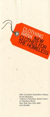 Booklet/Brochure depicts: Clothing tag with text inside.