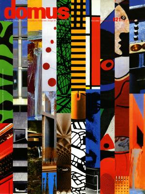 Serial Publications depicts: 10 thin vertical columns of various photographs of graphic and architectural art. 