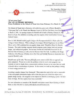 Press Releases depicts: typed press release