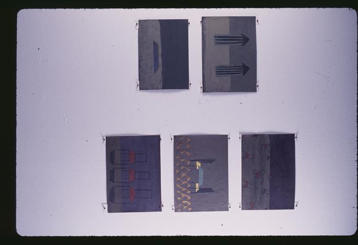 Photographic Materials depicts: artworks installed in gallery