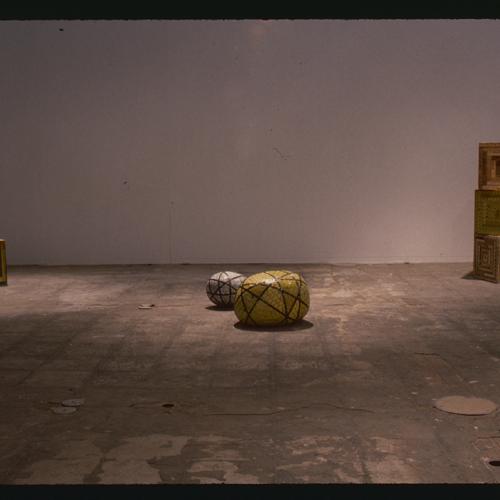 Photographic Materials depicts: artworks displayed in gallery