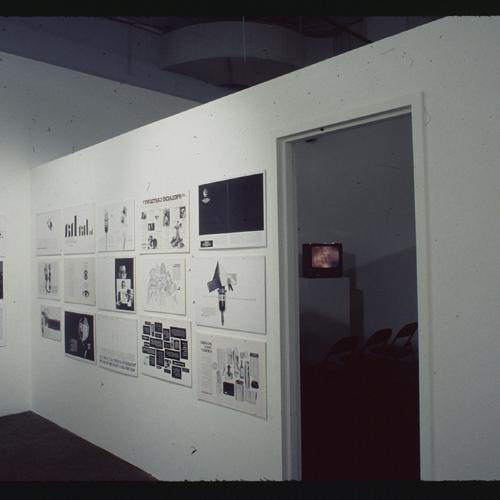 Photographic Materials depicts: artworks installed in gallery