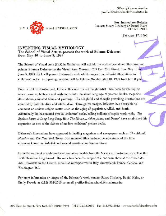 Press Releases depicts: typed press release