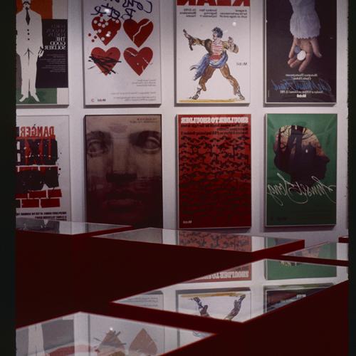 Photographic Materials depicts: artworks installed in gallery