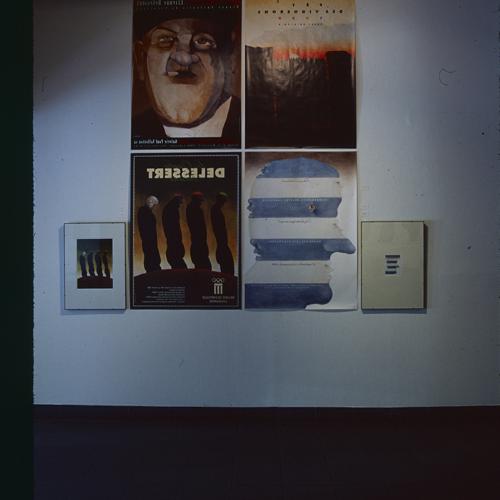 Photographic Materials depicts: artworks displayed in gallery
