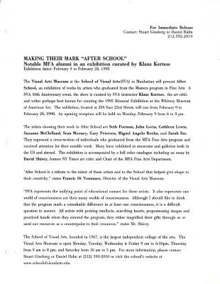 Press Releases depicts: typed press release