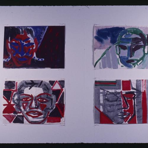 Photographic Materials depicts: artworks installed in gallery