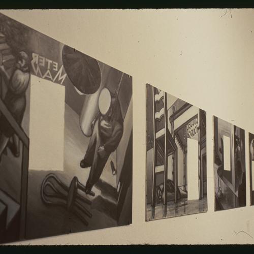 Photographic Materials depicts: artworks displayed in gallery