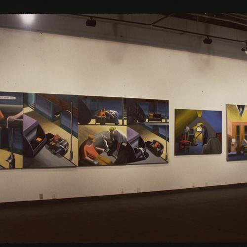 Photographic Materials depicts: artworks displayed in gallery