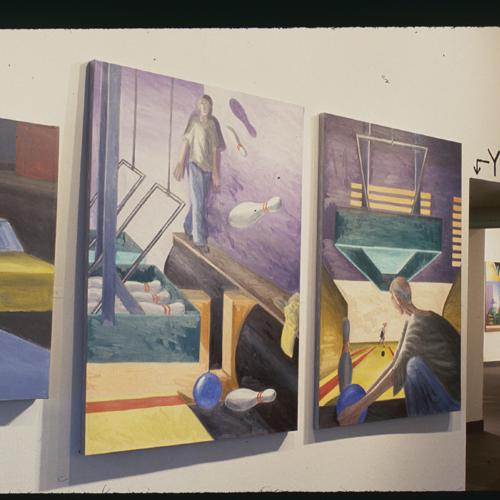 Photographic Materials depicts: artworks displayed in gallery