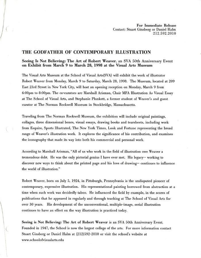 Press Releases depicts: typed press release