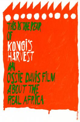 Flyers depicts: Dripping acrylic painting of a red box with spikes on top and writing on the left. 