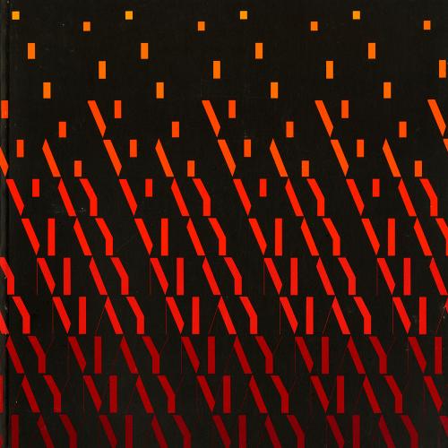Annual Reports and Corporate Communications depicts: Rows of repeating "May" text. The text starts to break up into pixels as they go upwards.