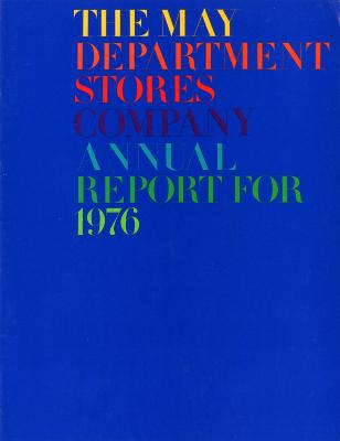 Annual Reports and Corporate Communications depicts: Title text in rows taking up the top half of a blue background. Each row is a different color of the rainbow.