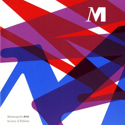 Booklet/Brochure depicts: Various multicolor zig-zagging transparent shapes overlapping each other.