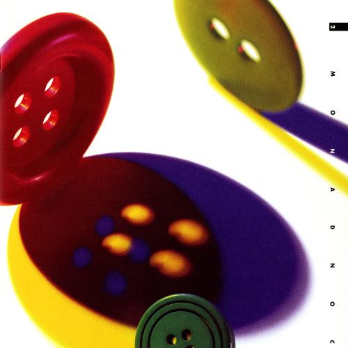 3 multicolor buttons with multiple shadows.